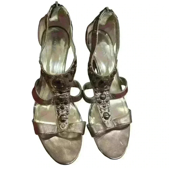 Style & Co Studded Silver Sandal Pauline,Size 8.5 - Picture 1 of 5